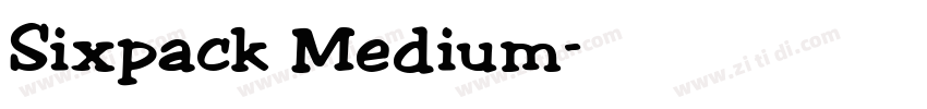Sixpack Medium字体转换